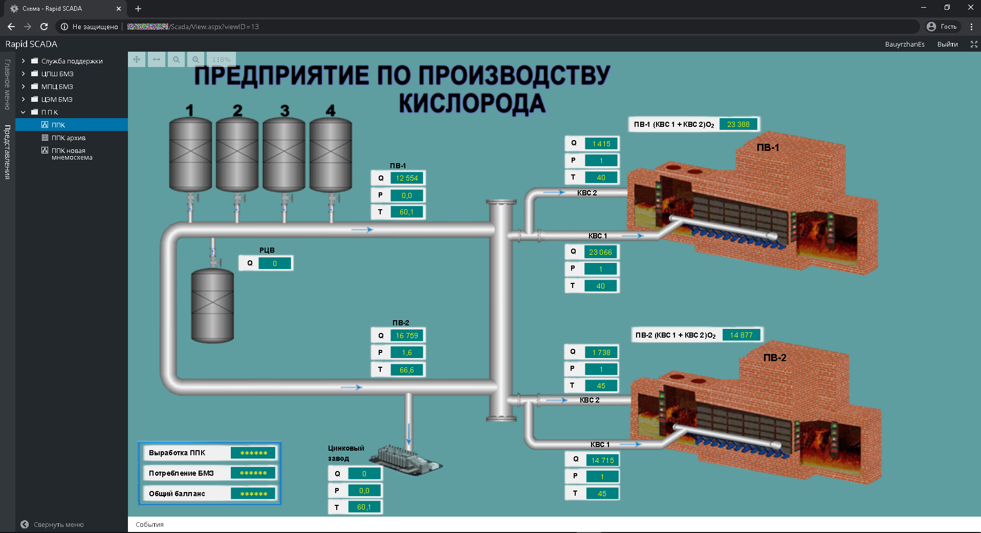 Oxygen plant